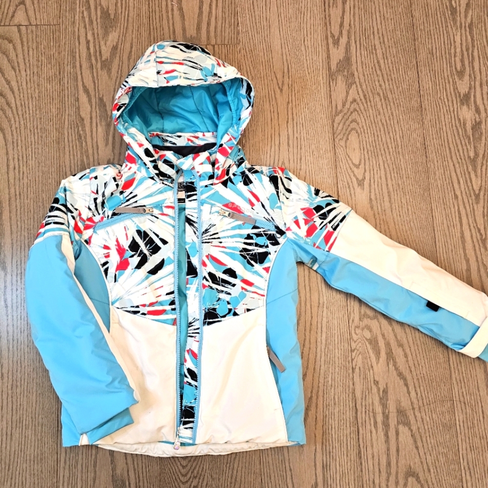 Girls SPYDER Conquer Ski Jacket with neck warmer, size 10